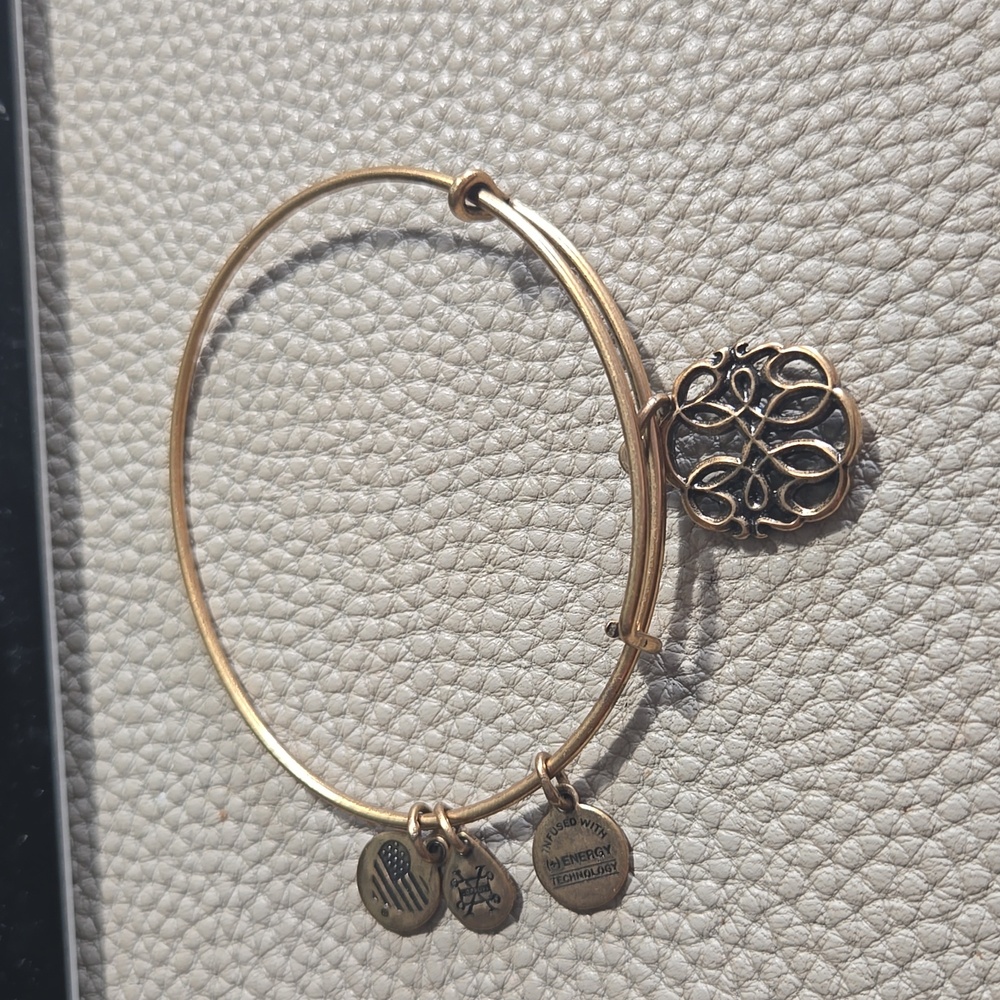 Alex and Ani Path of Life Charm Gold tone bracelet